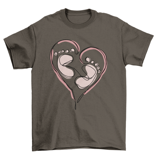 Baby feet heart t-shirt - G&K's