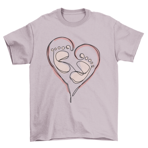 Baby feet heart t-shirt - G&K's