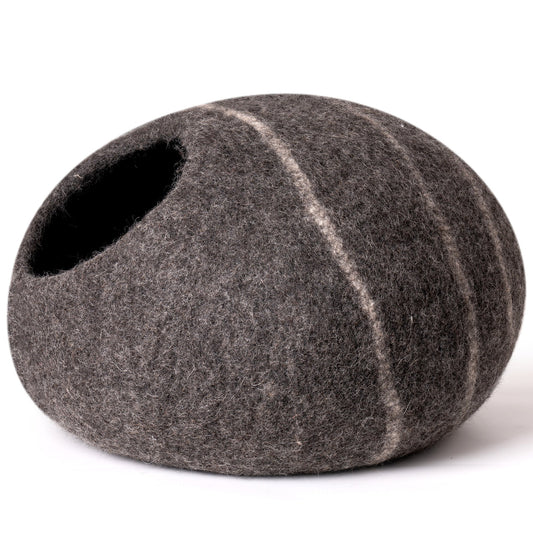 MewooFun Trendy Felt Cat Bed Cave Round Nest Wool Bed Gray for Cats - G&K's