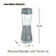 Hamilton Beach Single Serve Personal Smoothie Blender with 14 oz Travel Cup and Lid  Gray Model 51128 - G&K's